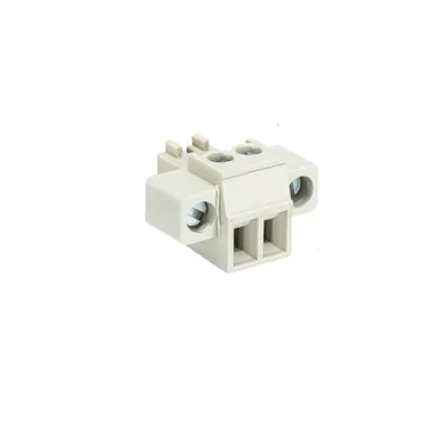 Розетка Wiecon 8513 B / 2 F - Розеточный разъем, угловой, на кабель, с монтажными фланцами, шаг 3,5 мм, 2 полюса, номинальное сечение: 1,5 мм кв., винтовая фиксация провода, 250V, 8А, с маркировкой, цвет: серый, серия 8513 B