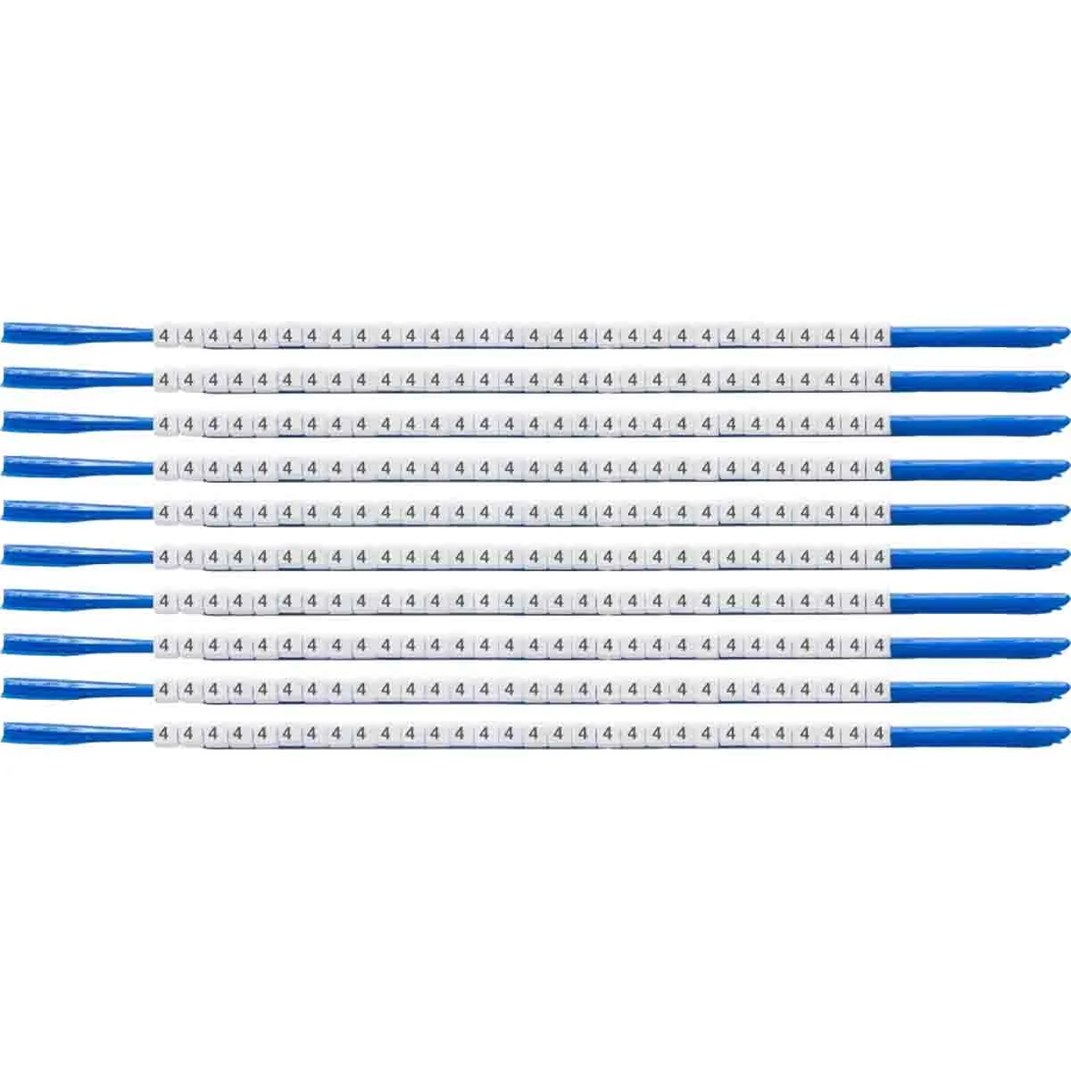 brd133004 - SCN-07-4 клипсы белые, 300шт/упак, для провода 1,9-2,4мм диаметра, легенда 4