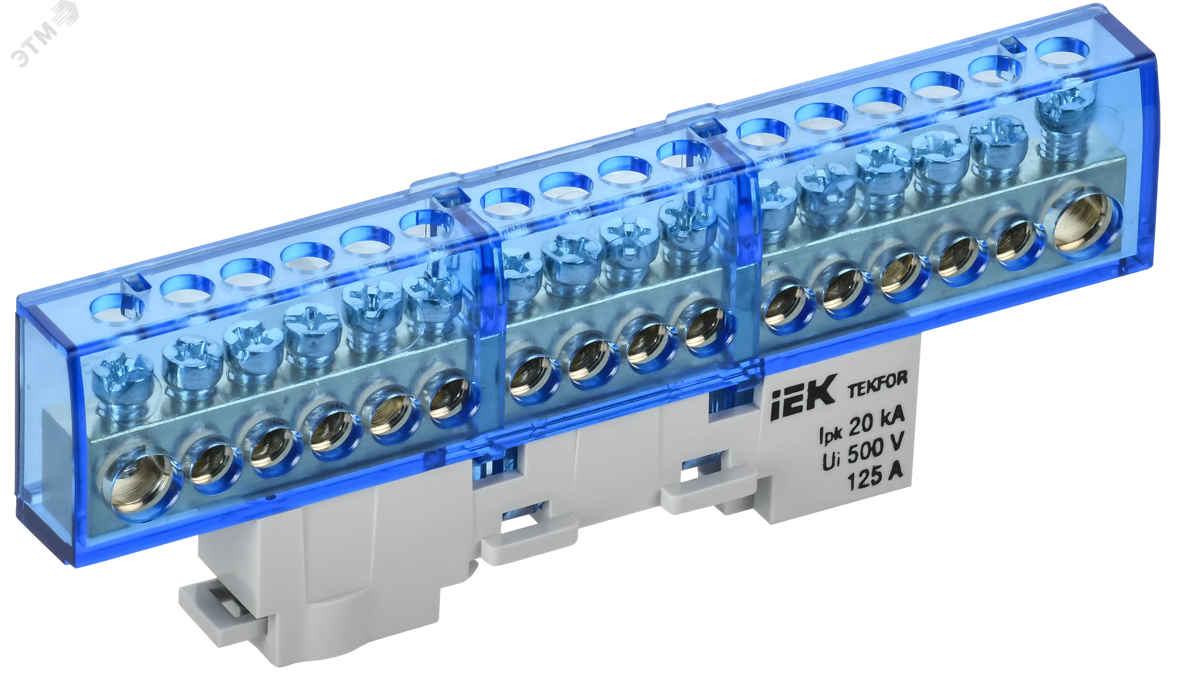 TEKFOR Шина N ноль изолированная на универсальном держателе 8х12-16-С IEK TF-NN20-16-KL-K07