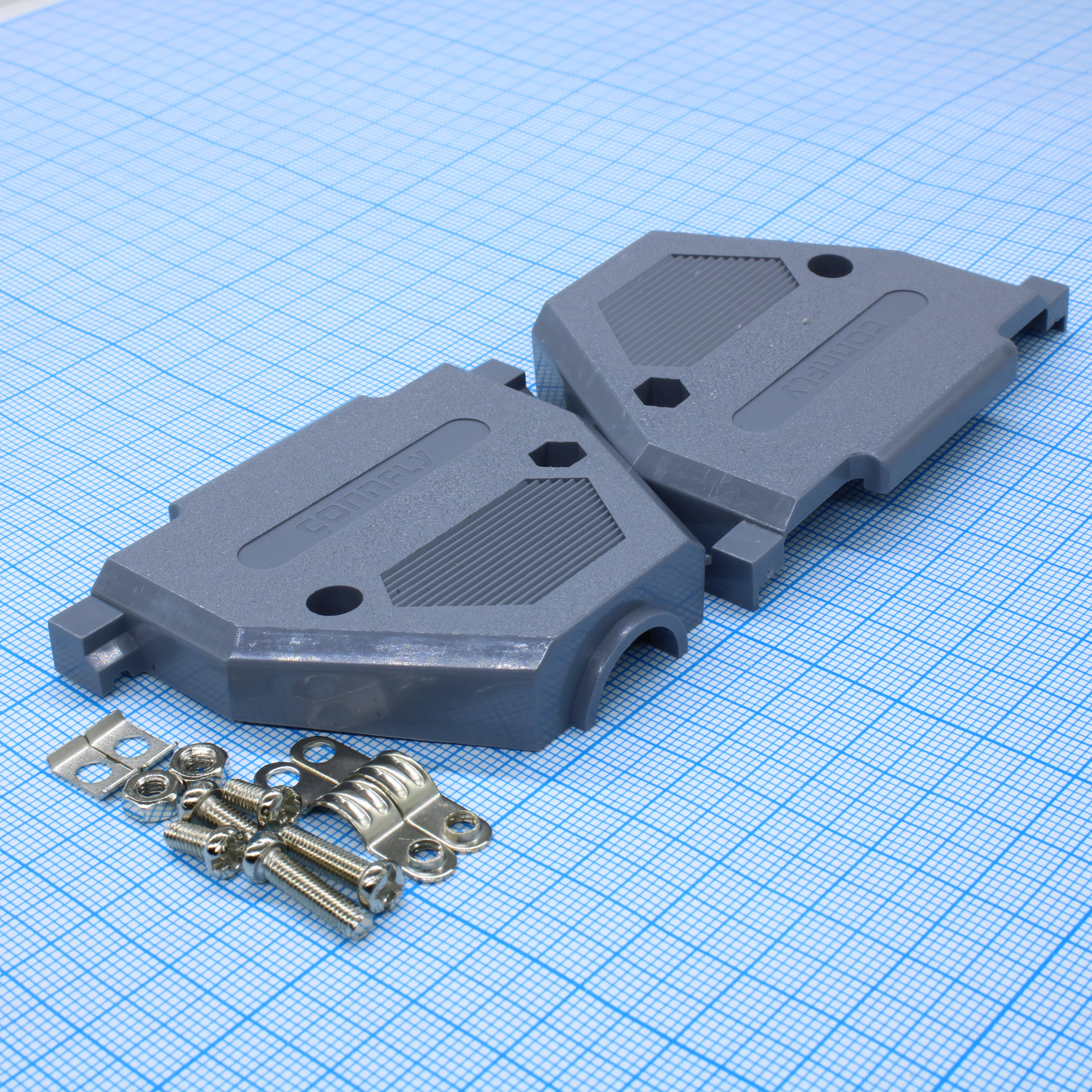 DS1045-37AP1S1-B - Кожух для D-SUB разьема 37 pin, пластик, серый
