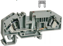 Предохранительная клемма UJ5-6CW/RDX24-IIE - Предохранительная клемма, флажковый предохранитель, с LED 24V, вариант 2, серия E, тип фиксации провода: пружинный, номинальное сечение: 6 мм кв., до 30A, 400V, ширина: 8 мм, цвет: серый, стандарт GB/T14048.1, 