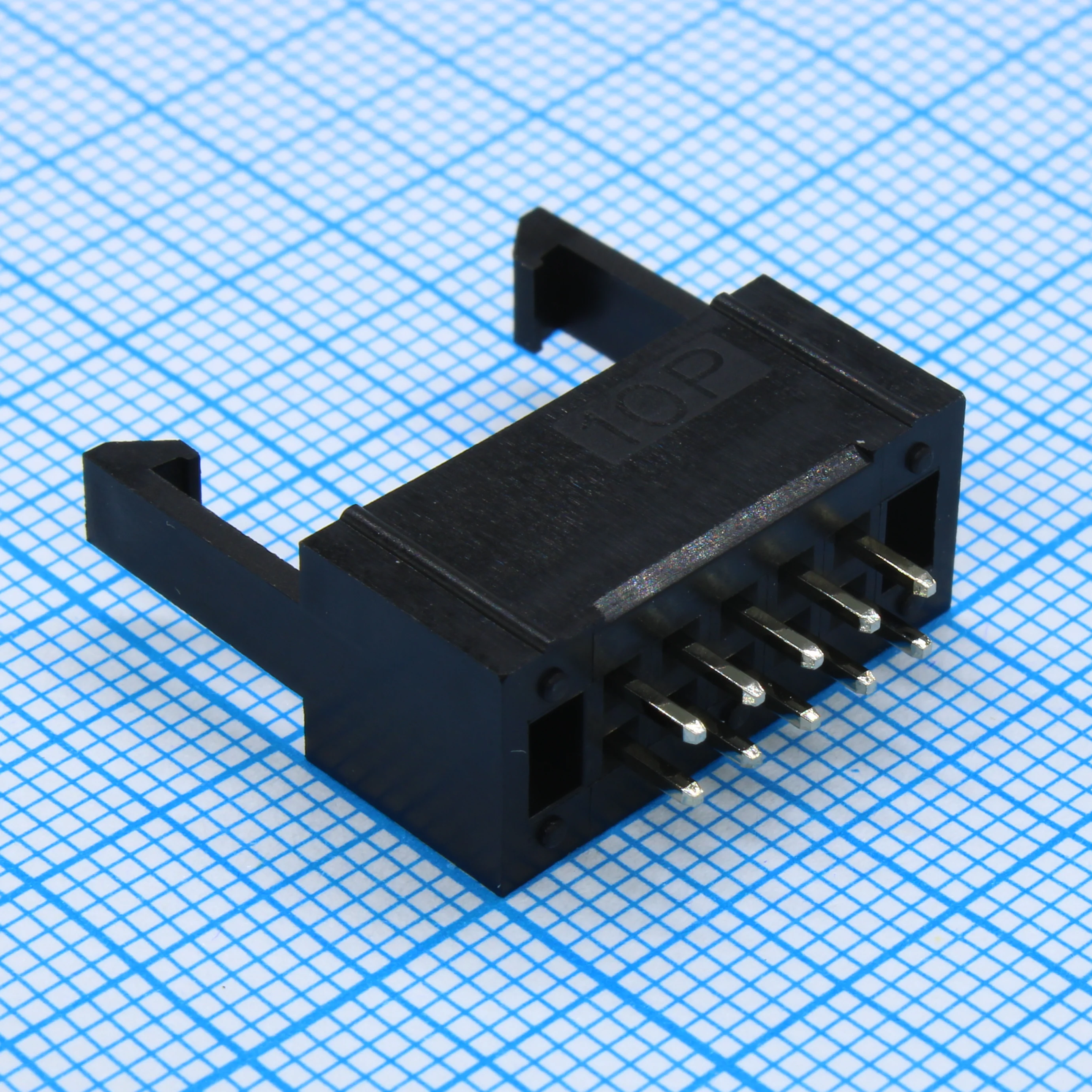 DS1013-01-10SSIB-B - IDC разъем, вилка на плату прямая двухрядная 10pin(2x5)., шаг 2.54мм