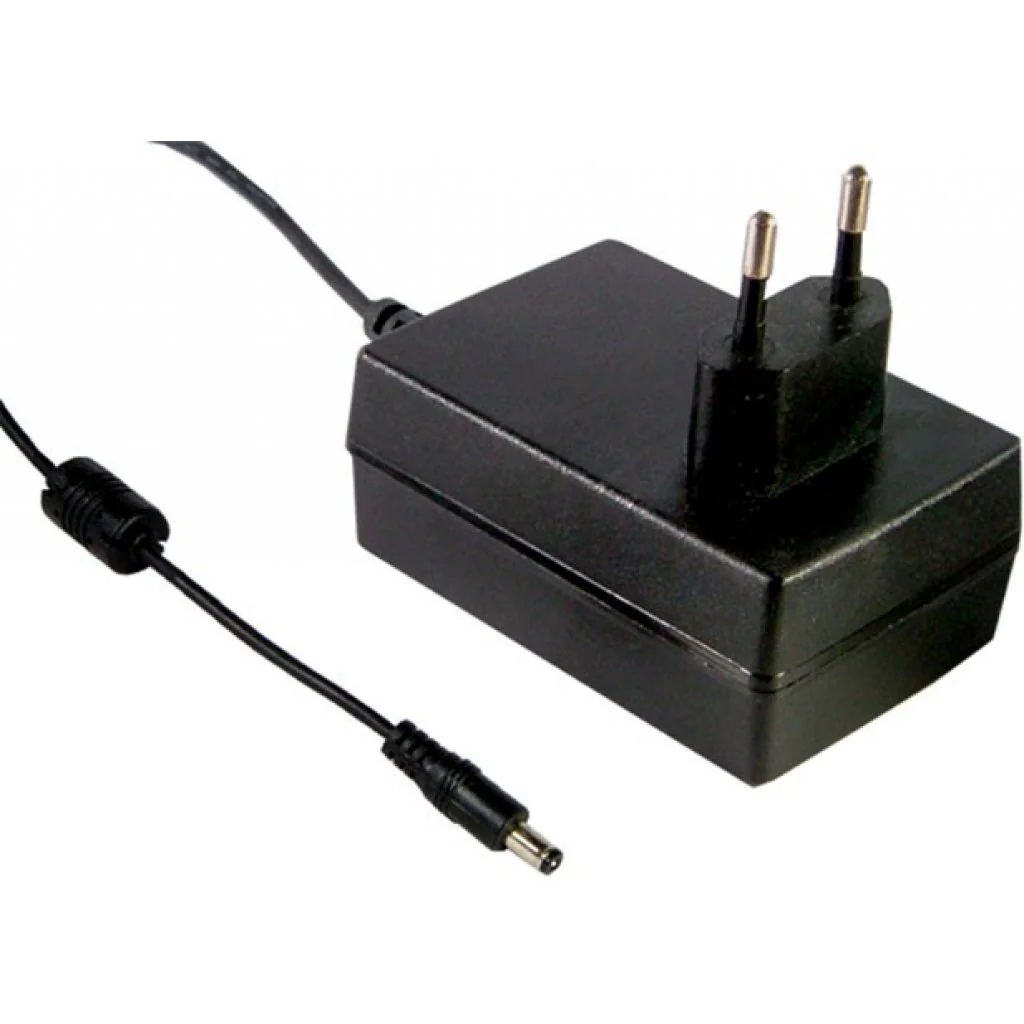 GS25E24-P1J - AC-DC, 25Вт, вход 90...264B AC 47...63 Гц, 135...370B DC, выход 24B/1,04A, изоляция 4242B AC, 79x54x33мм, 0...+50°С, евровилка 2P, выходной разъем 11, диам. 5.5х2.1мм