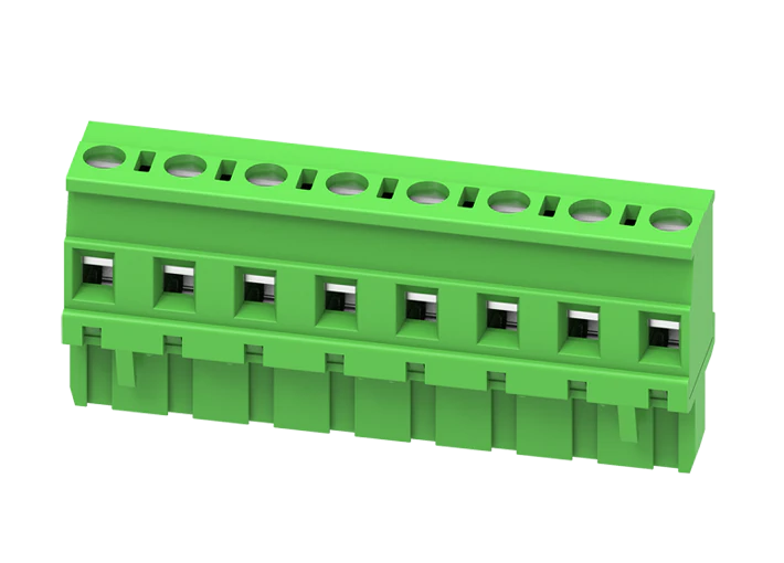 Розеточный разъем на кабель MC-RE7.5V02C-0001 - Розеточный разъем, угловой, на кабель, шаг: 7.5 мм, 2 полюса, фиксация провода винтовая, исполнение: стандартное, 630V, 18A, цвет: зеленый