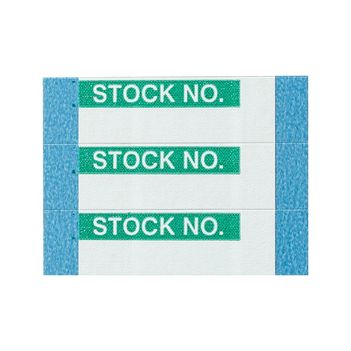 brd149361 - WO-37-PK этикетки "Stock No", материал В-500, матовая виниловая ткань, цвет-зелёный на белом, размер 38.1х12.7мм, 450 шт/упак.