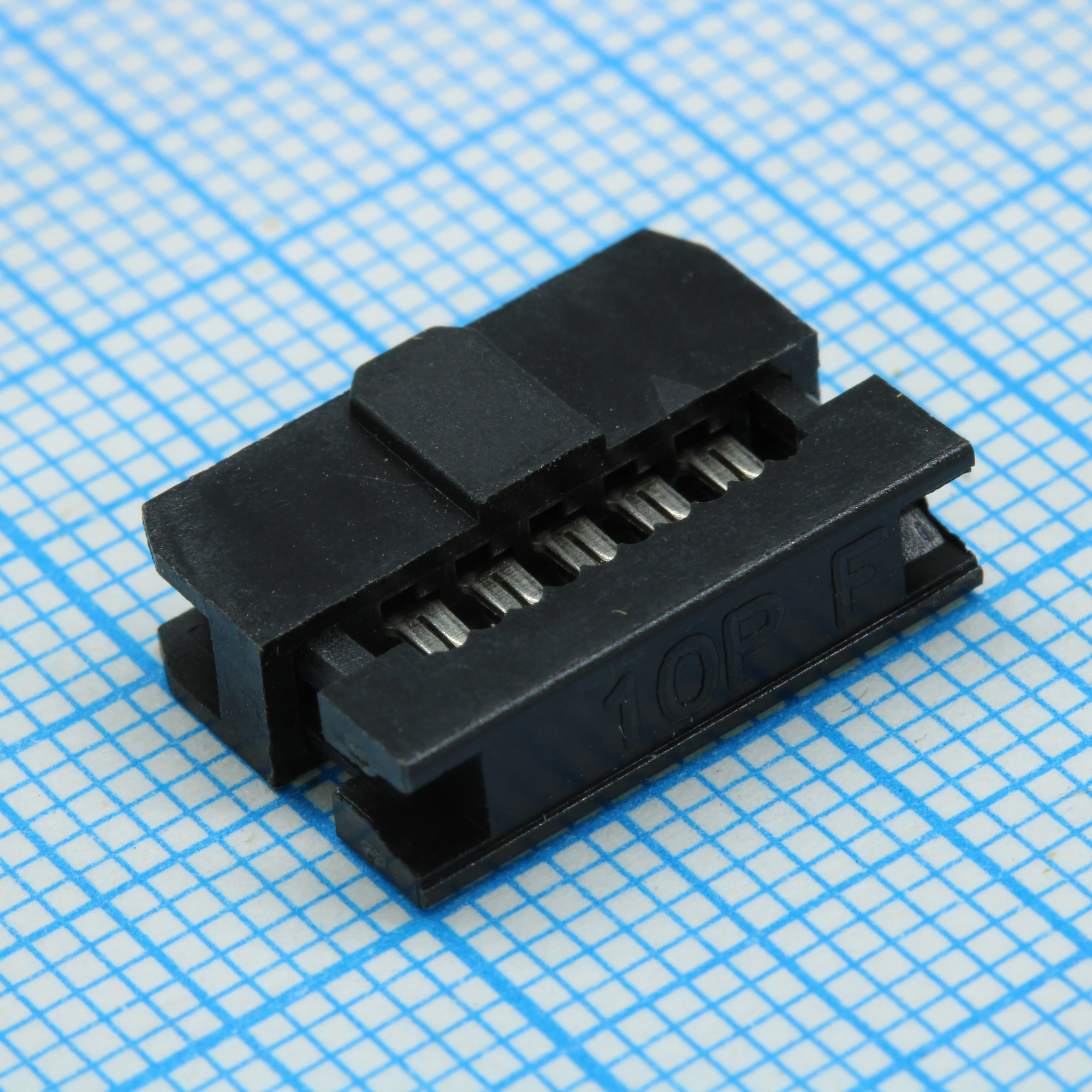 DS1017-10NA2B - IDC разъем, розетка на плоский шлейф 10pin(2x5), шаг 2.00мм