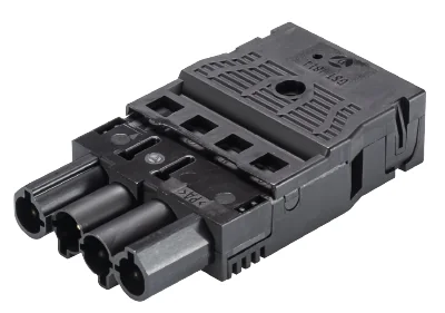 GESIS GST18i4F S2 ZR1 SW - Вилочный разъем на кабель диам. 9,5 - 11,5 мм, 4 полюса, пружинная фиксация, номинальное напряжение: 250/400V, номинальный ток: 20A, цвет: черный, серия gesis GST18i4
