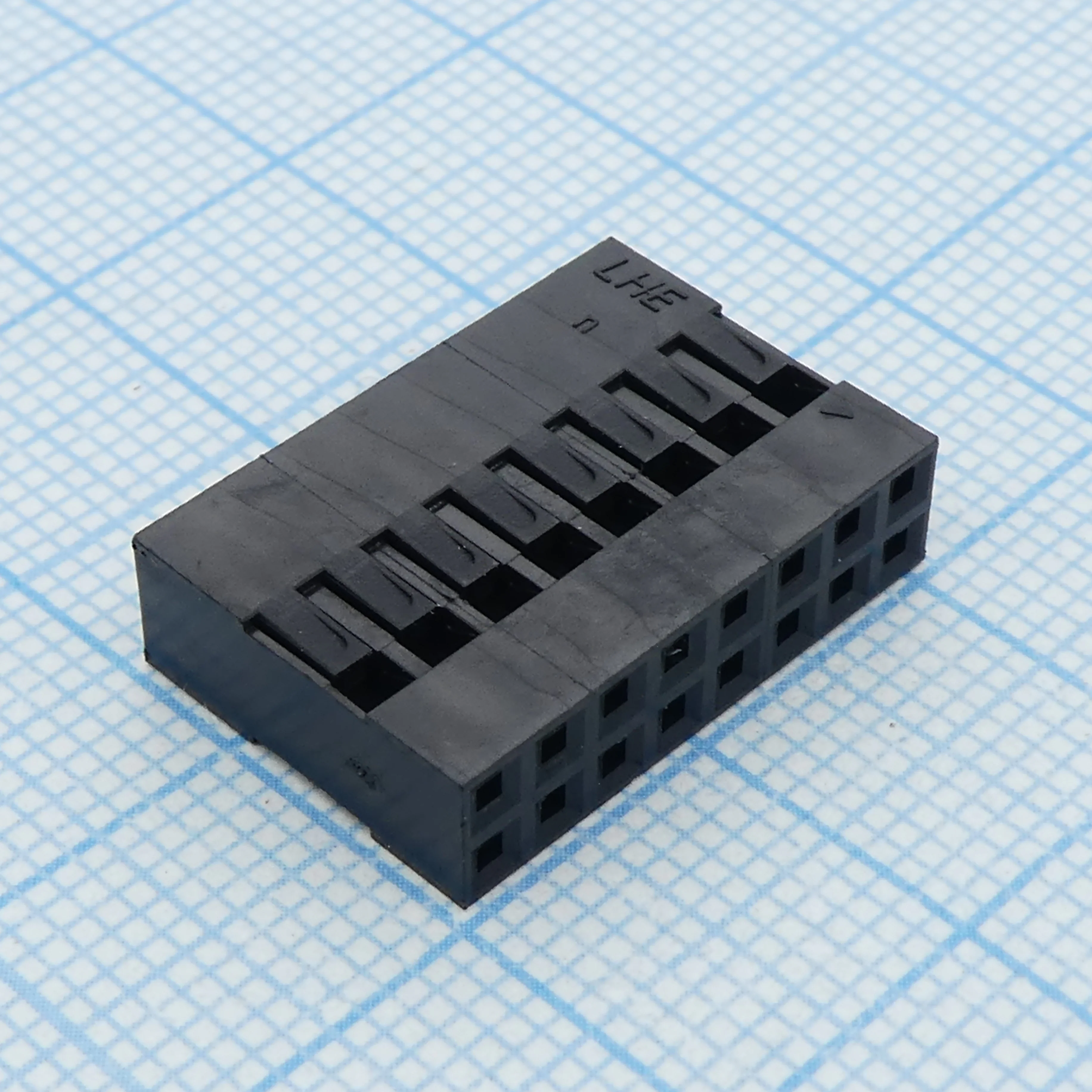 I-DS1071-SCB02X8 - BLD корпус двухрядного разъема 16 pin (2х8) на кабель, шаг 2.54мм, требуются контакты T-DS1071-SC600