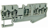Клемма для подкл. модулей UJ5-2.5/2X2FDE - Клемма для подключения модулей, 4 точки подключения в клемме, серия E, тип фиксации провода: пружинный, номинальное сечение: 2,5 мм кв., 16A, 400V, ширина: 5,2 мм, цвет: серый, стандарт GB/T14048.1, тип монтажа: 