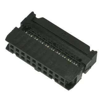 IDC-20F - IDC разъем, розетка на плоский шлейф 20pin(2x10), шаг 2.54мм