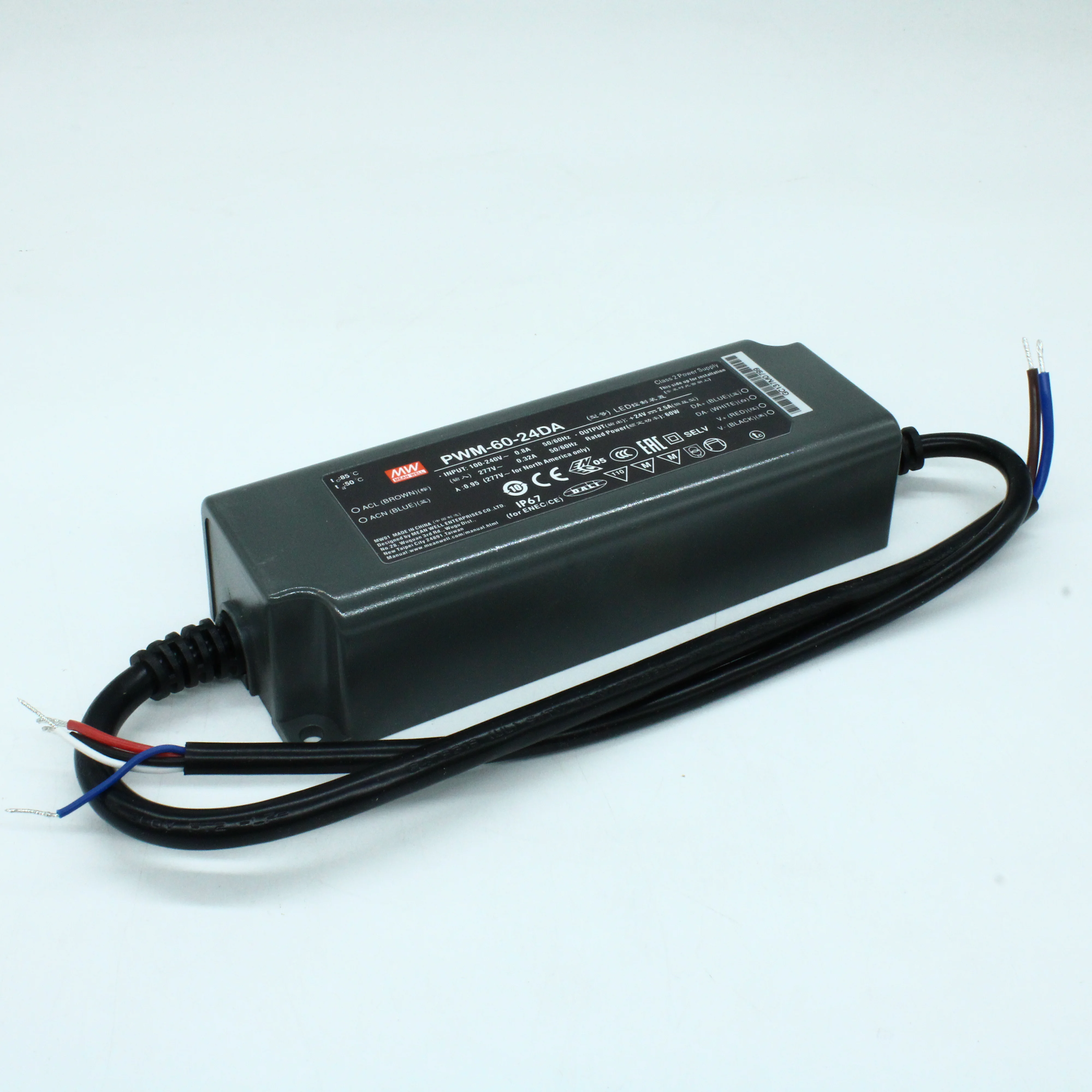 PWM-60-24DA - Источник электропитания светодиодов класс IP67 60Вт 24В/2,5A ШИМ