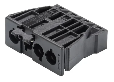 Разъем GESIS GST18i4F S2 R V SW - Вилочный разъем в панель, 4 полюса, пружинная фиксация, номинальные характеристики: 250/400V, 20A, цвет: черный, серия gesis GST18i4