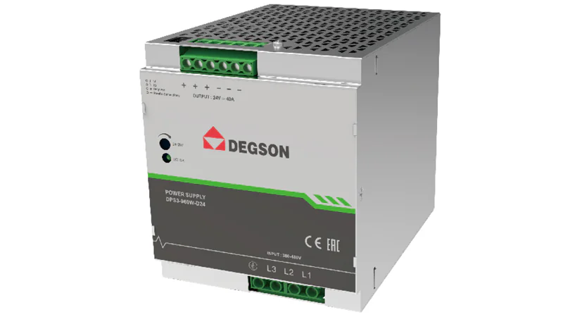 Блок питания DPS3-960W-D48 - Источник питания, трехфазный, 48V / 20A / 960W; диапазон входных напряжений: 340 - 550VAC / 480 - 780VDC монтаж: на DIN рейку, температура окружающей среды –30°C…+70°C