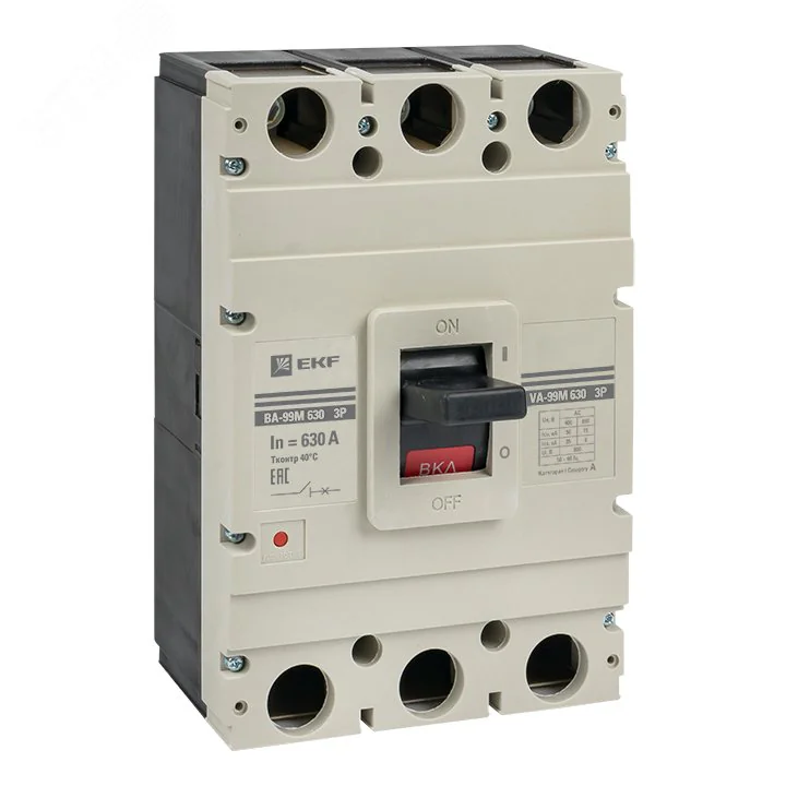 Выключатель автоматический 3п 630/630А 50кА ВА-99М PROxima mccb99-630-630m