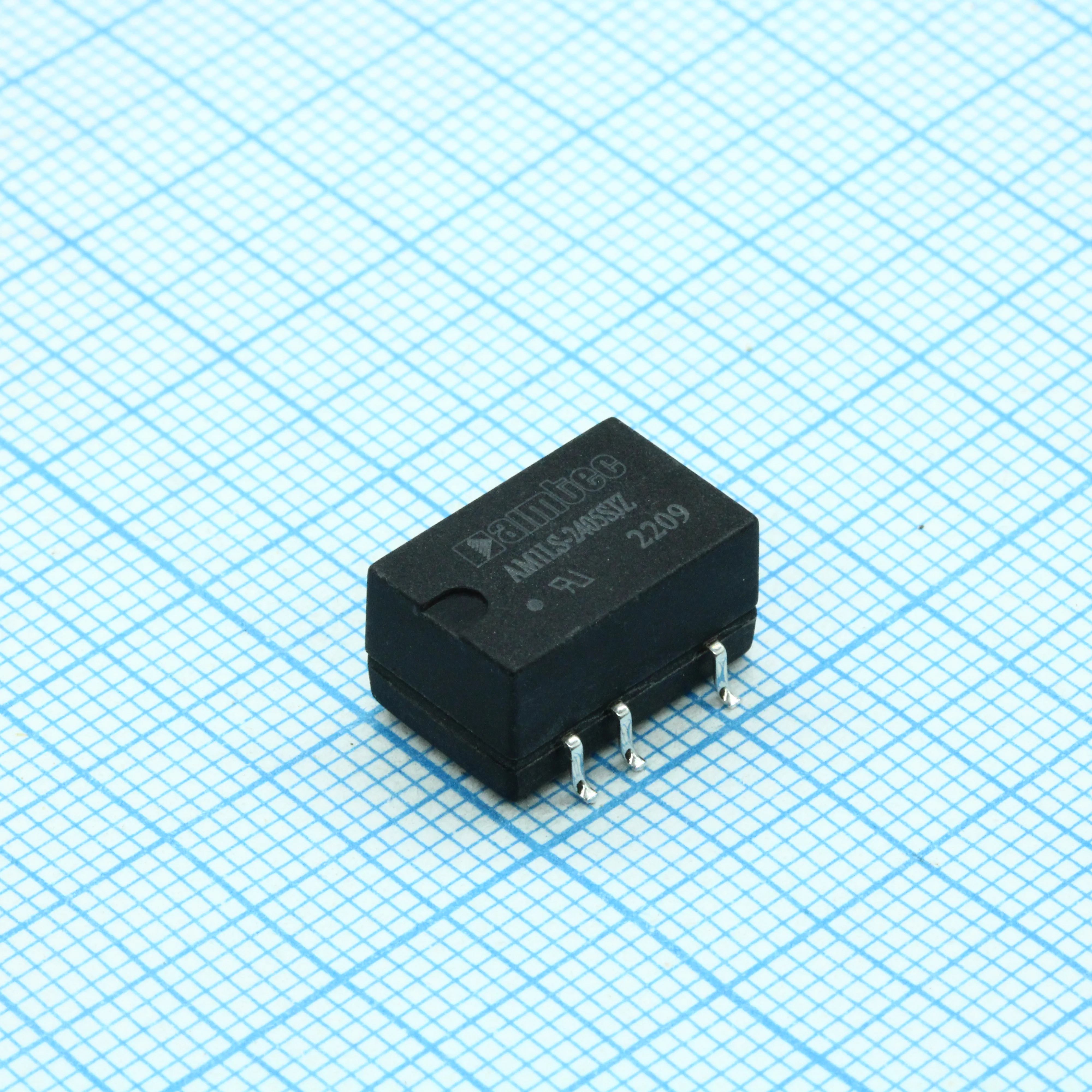 AM1LS-2405SJZ - DC/DC, 1Вт, вход 21.6…26.4В, выход 5В/0.02…0.2А, изоляция 1500В DC, КПД 82%, максимальная емкостная нагрузка не более 2400мкФ, для поверхностного монтажа, 13.2x11.4x7.25мм, -40…105°C, пластик