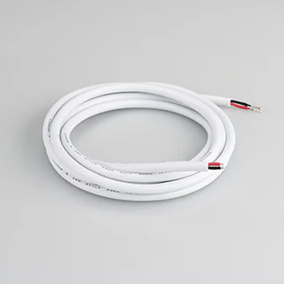 Провод питания ARL-MOONLIGHT-20AWG-2W-D4.5-CU-2000 White 025549 - Провод питания для гибкого неона MOONLIGHT. 2 проводника, калибр проводника 20AWG, материал проводника - лужёная медь, внешний диаметр 4,5 мм. Внешняя оболочка - ПВХ белого цвета. Длина каб