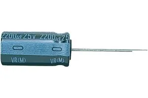 UVR1E102MPD1TD - Конденсатор алюминиевый электролитический 1000мкФ 25В ±20% (10 X 20мм) радиальный 5мм 960мА 2000час 85°С лента