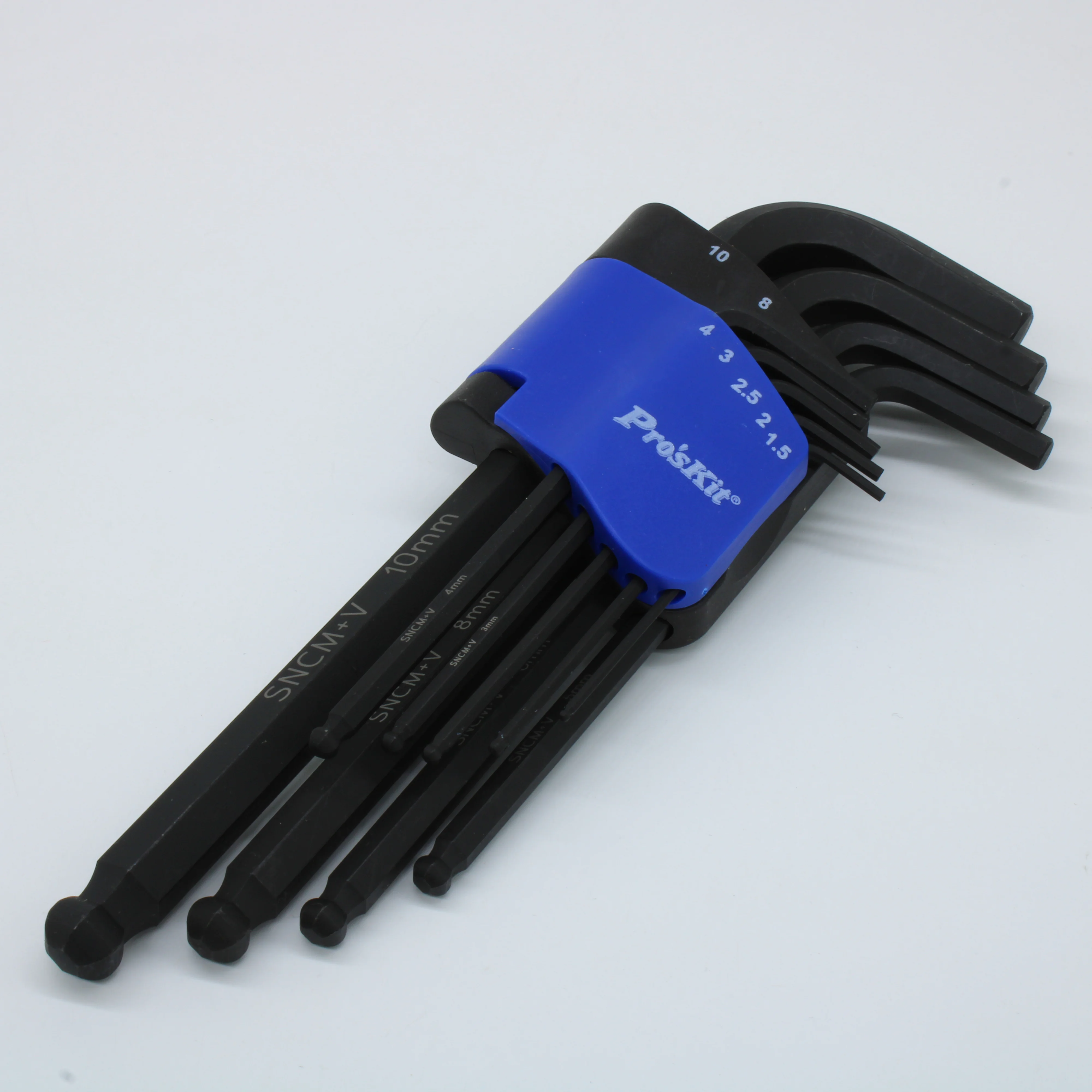 8PK-028 - Набор Ключи шестигранники с шариком1.5-10мм (9шт)