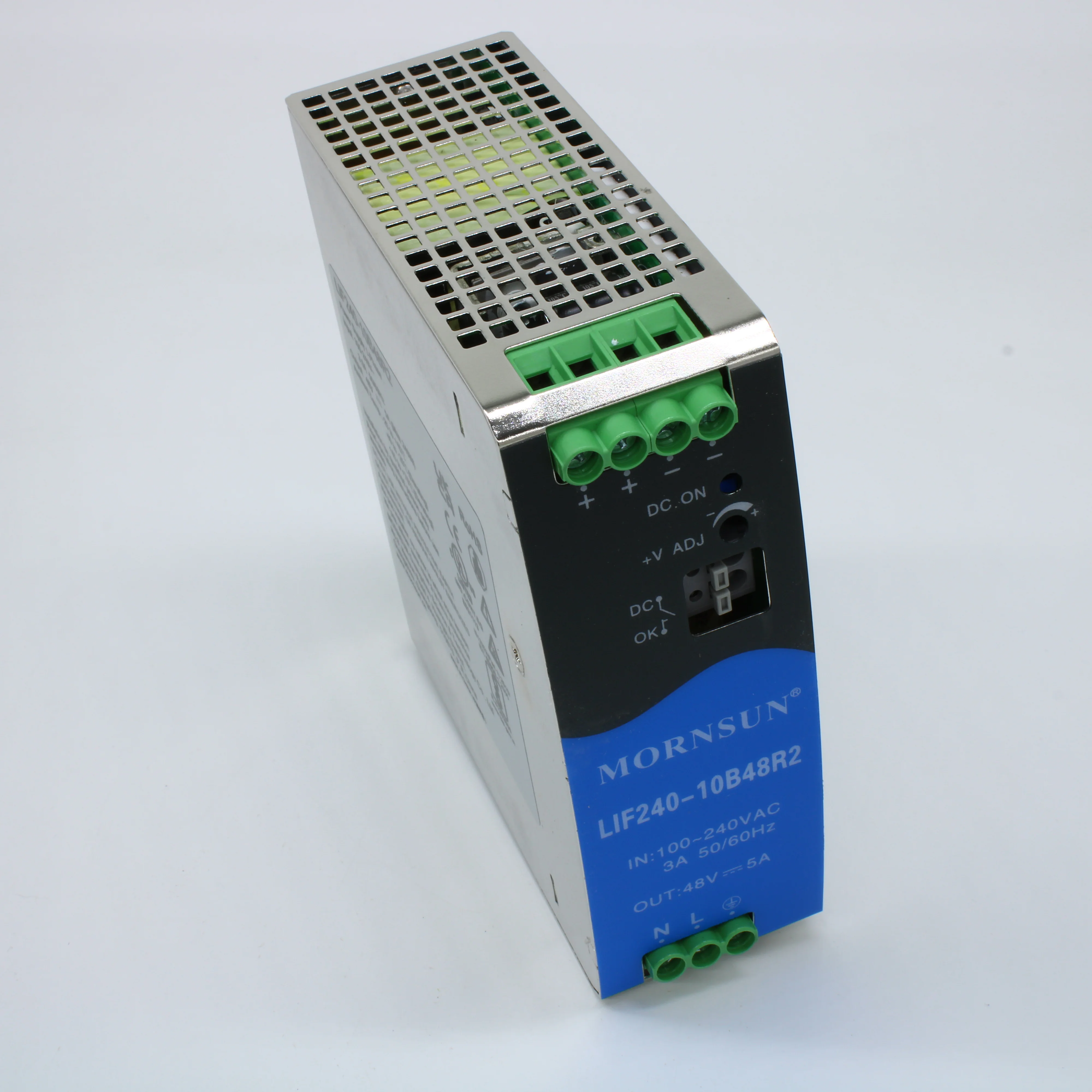 LIF240-10B48R2 - Преобразователь AC-DC на DIN-рейку  240Вт, выход 48В/5A, вход 85…264V AC, 47…63Гц изоляция 3000В AC -40…+70°С