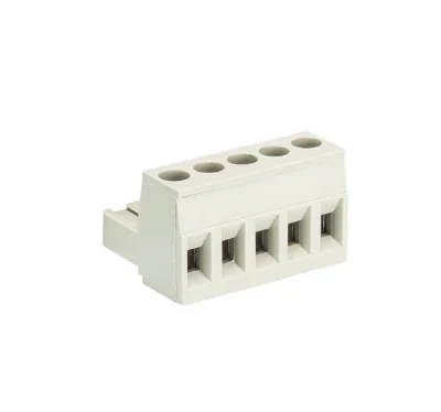 Розетка Wiecon 8113 B / 5 OB - Розеточный разъем, угловой, на кабель, шаг 5,00 мм, 5 полюсов, номинальное сечение: 2,5 мм кв., винтовая фиксация провода, 400V, 12А, без маркировки, цвет: серый, серия 8113 B OB