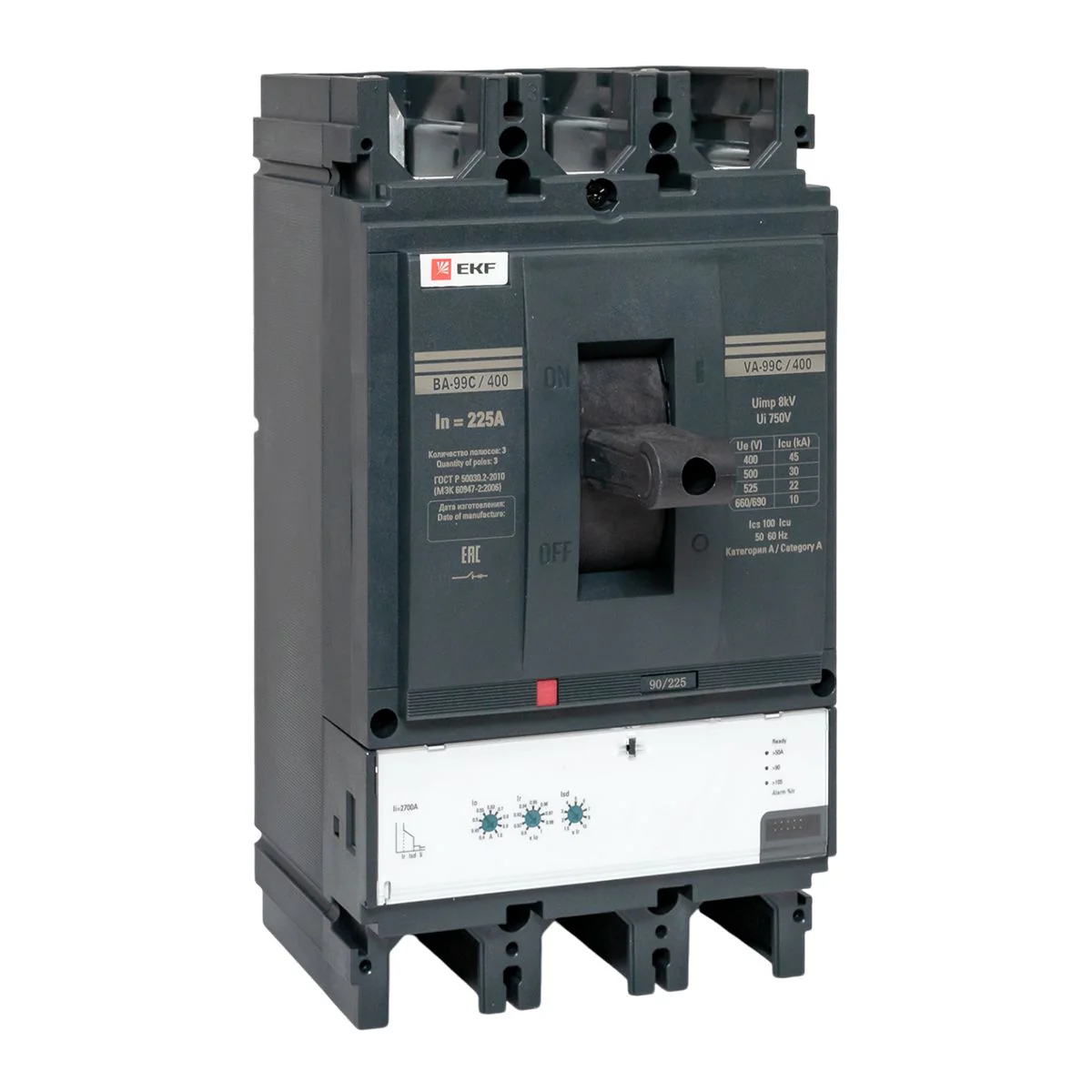 Выключатель автоматический ВА-99C (Compact NS) 400/225А 3P 45кА EKF PROxima(кр.2шт)