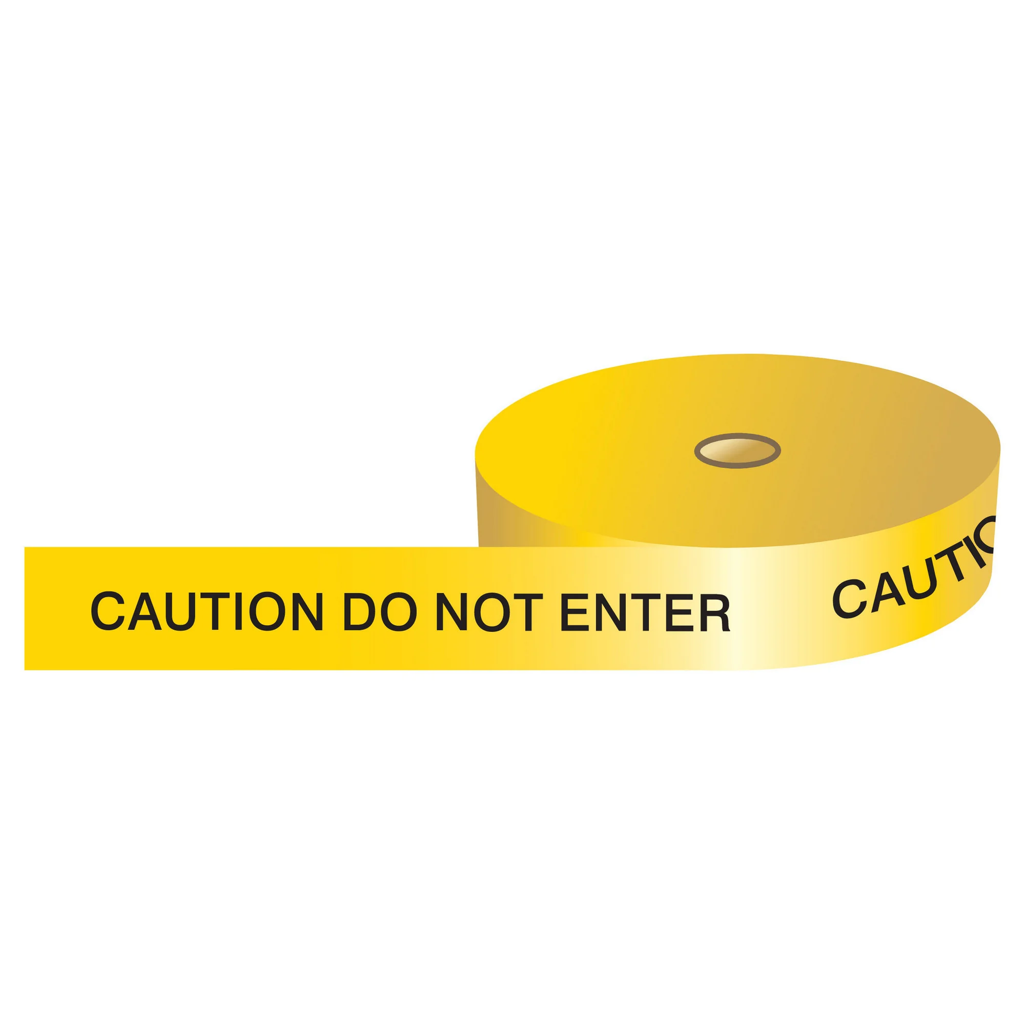 gws256654 - Преграждающая лента, легенда "CAUTION DO NOT ENTER", 75 мм*250 м, черный на желтом, полиэтилен, 1 рулон"