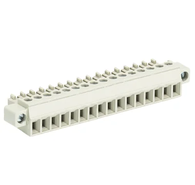 Розетка Wiecon 8513 B / 16 F - Розеточный разъем, угловой, на кабель, с монтажными фланцами, шаг 3,5 мм, 16 полюсов, номинальное сечение: 1,5 мм кв., винтовая фиксация провода, 250V, 8А, с маркировкой, цвет: серый, серия 8513 B