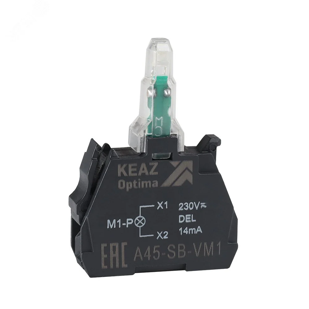 Световой-блок-OptiSignal-D22-A45-SB-VM4-красный-110-230 В AC/DC-с защитой от наводок ZBVM4 362251