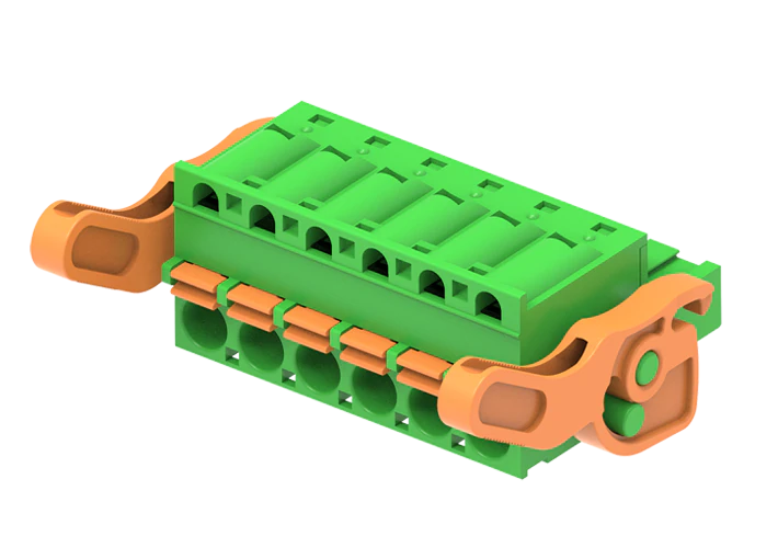 Розеточный разъем на кабель MC-RJ5.08H02P-I-0001 - Розеточный разъем, прямой, на кабель, шаг: 5.08 мм, 2 полюса, фиксация провода Push-In исполнение: с поворотной защелкой, 320V, 12A, цвет: зеленый