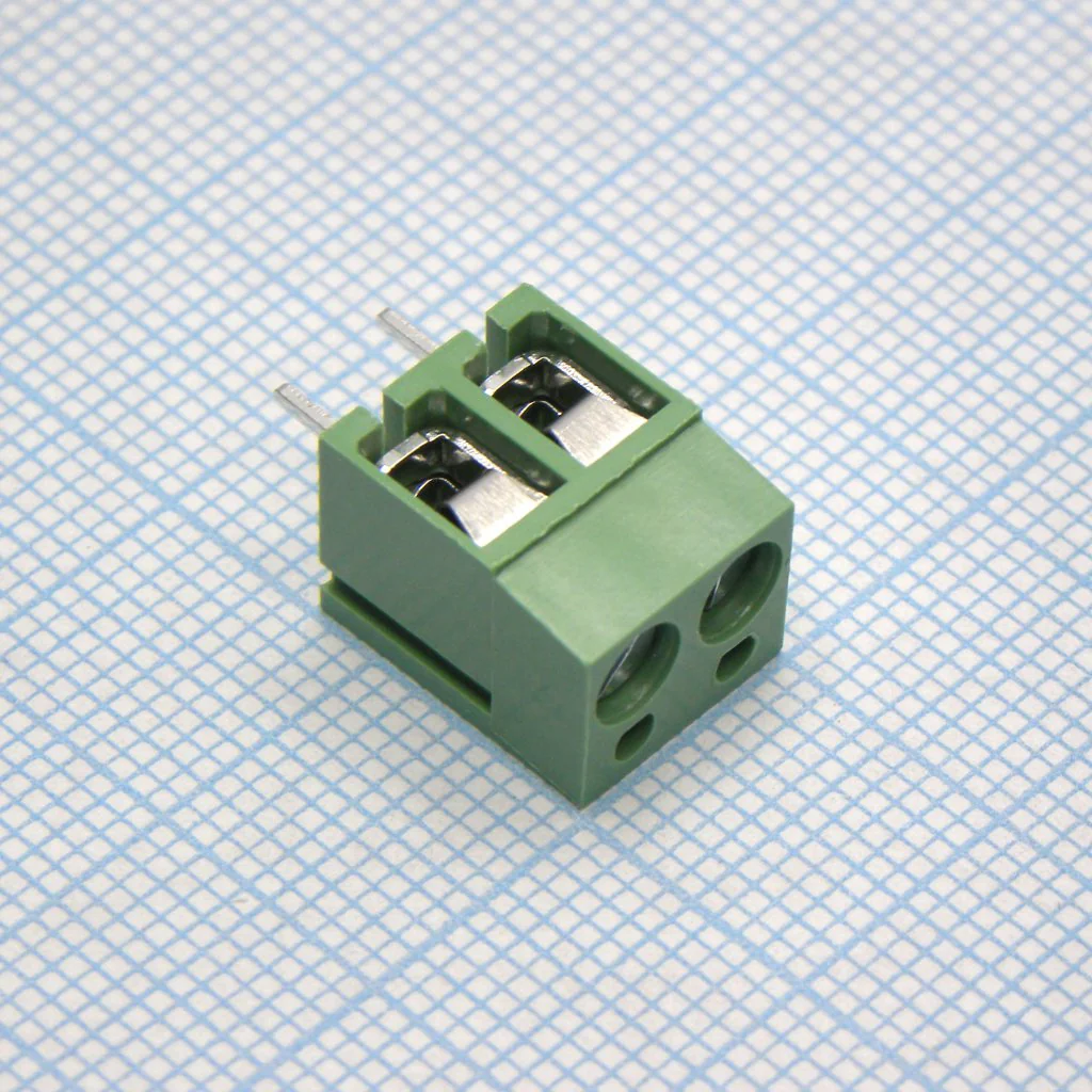 DG305-5.0-02P-14-00A(H) - Винтовой клеммный блок с защитой провода, 2 контакта. Серия DG305-5.0