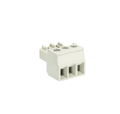 Розетка Wiecon 8513 B / 3 - Розеточный разъем, угловой, на кабель, шаг 3,5 мм, 3 полюса, номинальное сечение: 1,5 мм кв., винтовая фиксация провода, 250V, 8А, с маркировкой, цвет: серый, серия 8513 B