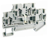 Этажная клемма UJ5-2.5/2-2DX24E - Этажная клемма, с диодом, с LED 24V, серия E, тип фиксации провода: пружинный, номинальное сечение: 2,5 мм кв., 26A, 500V, ширина: 5,2 мм, цвет: серый, стандарт GB/T14048.1, тип монтажа: DIN 35