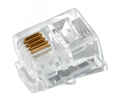Разъем телефонный RJ-14 6P4C 05-1012 - Разъем телефонный UTP, RJ-14 (6P4C)