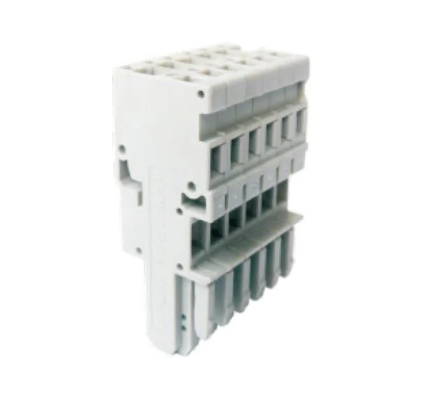 Разъем для клемм USPB-2.5W/5.0-9 - Разъем для клемм, шаг 5.0 мм, 9 полюсов, угол 180 град, цвет: серый