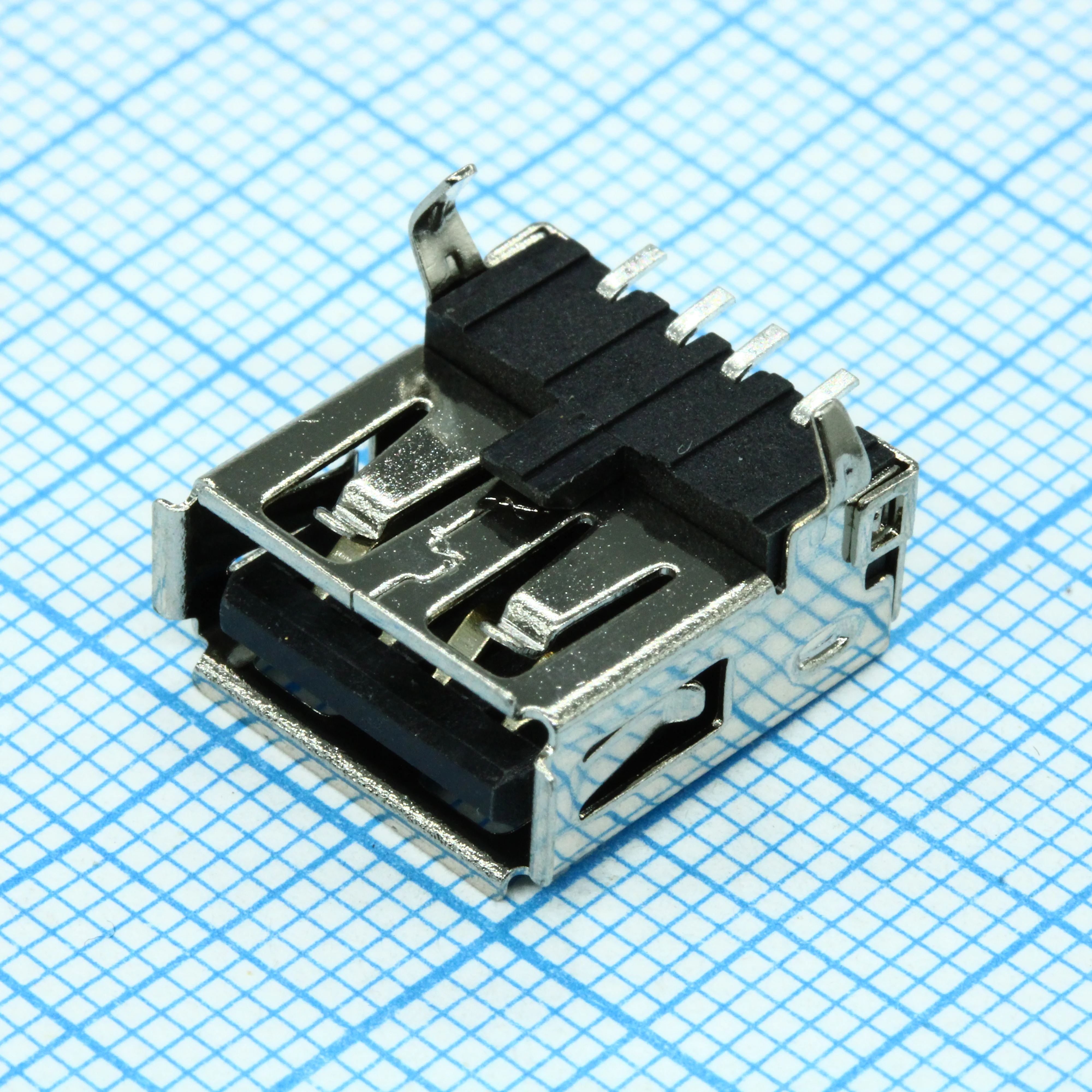 USBA-1J TYPE A SMD BLACK - Разъем USB тип A розетка на плату smd