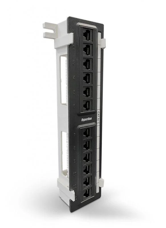 Патч-панель настенная кат.5E 12 портов RJ45 (8P8C) PPW-12-8P8C-C5e с подставкой 15379