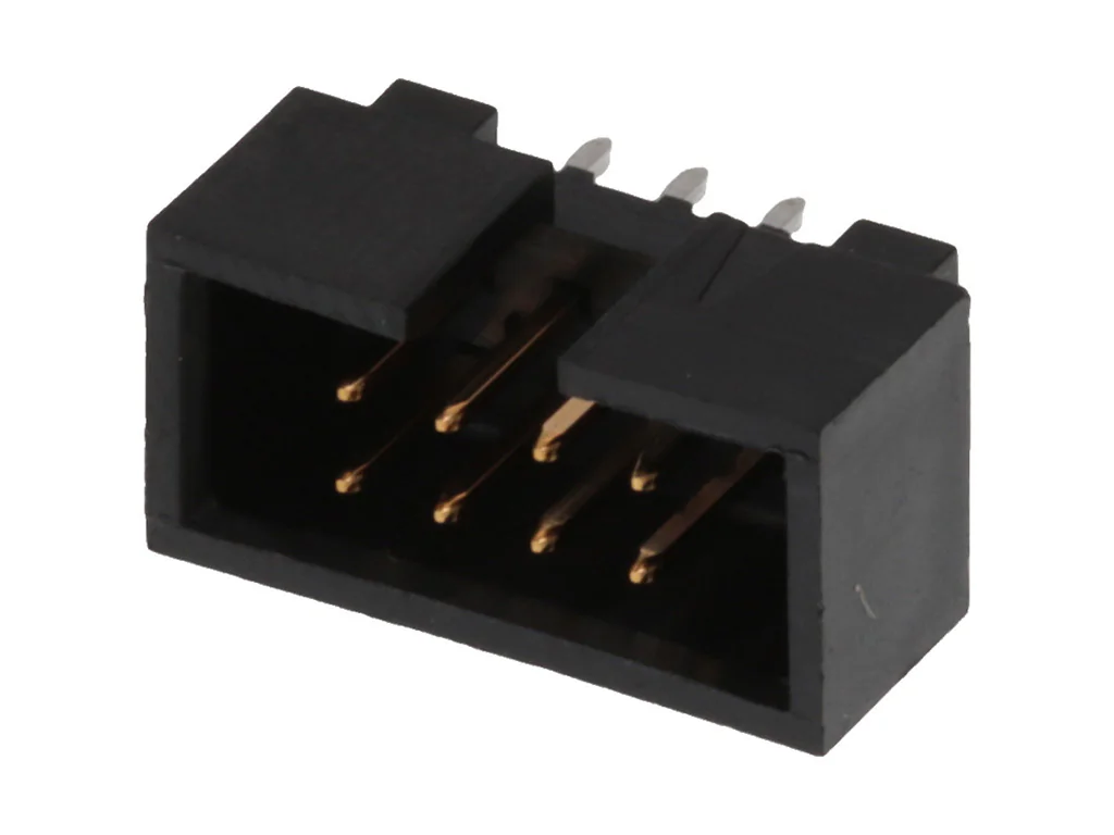 702460801 - IDC разъем, вилка на плату прямая двухрядная 8pin(2x4)., шаг 2.54мм