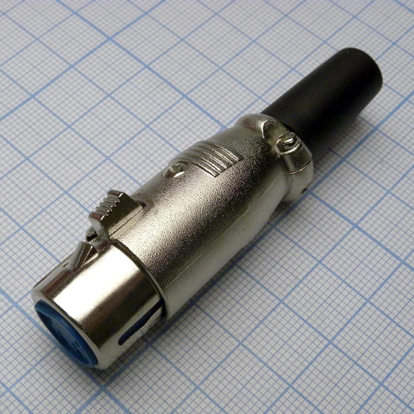 CANNON 67 5F - Аудио разъём XLR - розетка кабельная, 5 контактов, цвет - серебристый