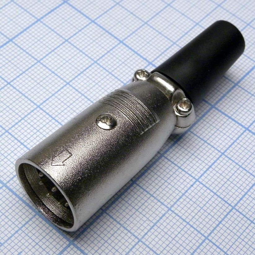 CANNON 66 7M - Аудио разъём XLR - вилка кабельная, 7 контактов, цвет - серебристый