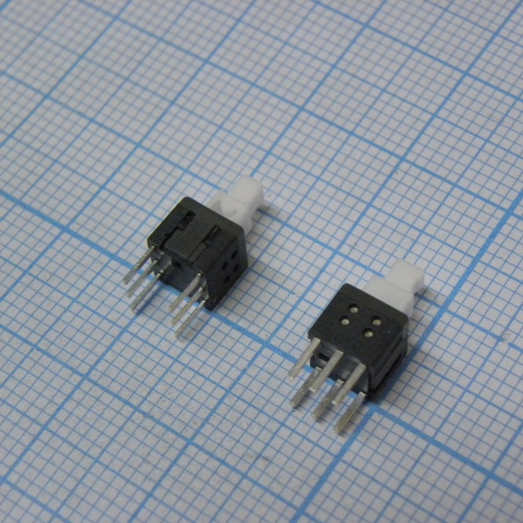PSW-4 с/ф - Кнопочный переключатель с фиксацией 5,8х5,8мм 100mA 30VDC, 6pin