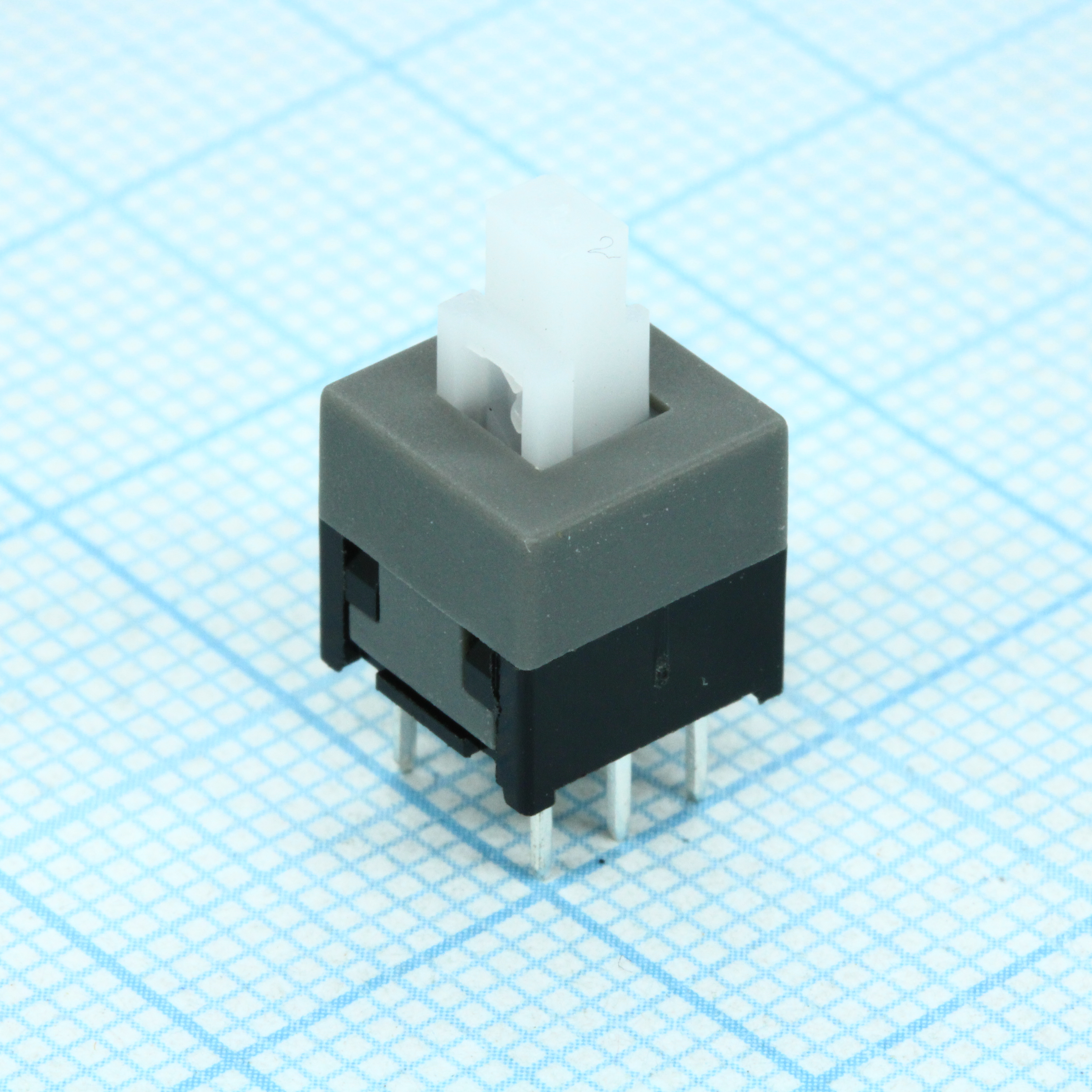 PSW-2 с/ф - Кнопочный переключатель с фиксацией 8,5х8,5мм, 0.3А 30В 6pin